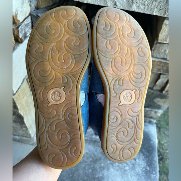 Born women’s IWA leather suede blue Sandals with open toe Sz-6M. Q - Picture 12 of 12